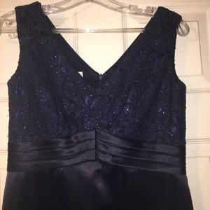 Formal Navy Sleeveless Dress with Jacket